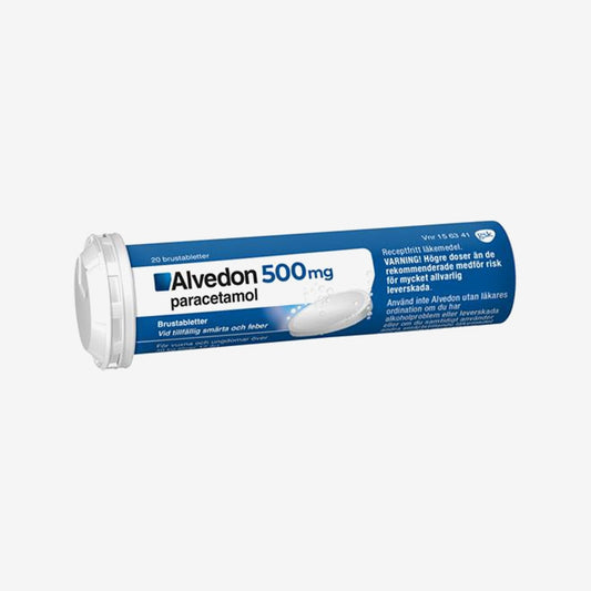 Alvedon brustablett 500 mg, 20 st